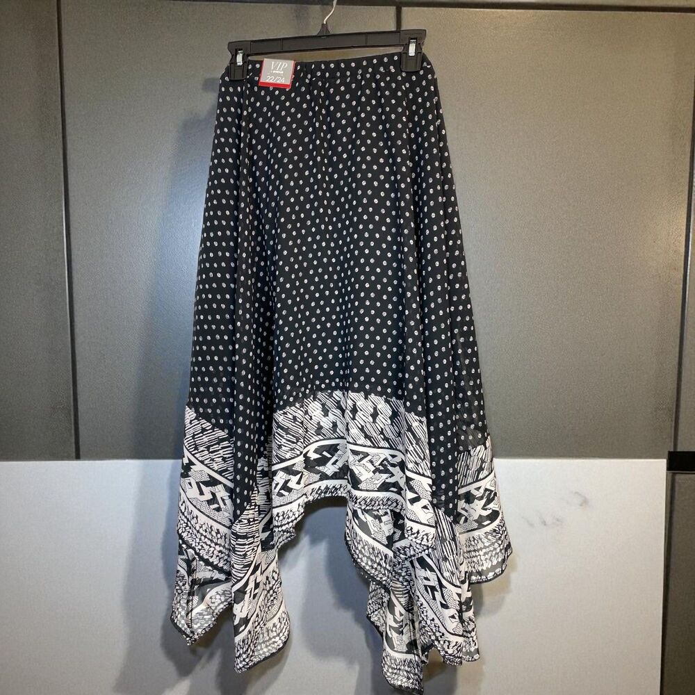 Vintage Avenue Plus Size 22/24 Maxi Skirt Boho Layered Handkerchief Hem NWT